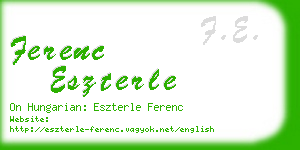 ferenc eszterle business card